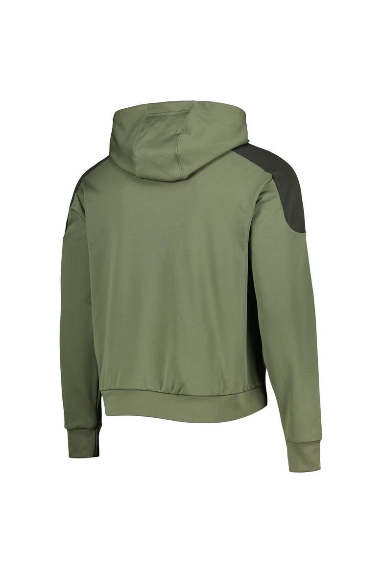 Men's adidas Olive Detroit Red Wings Military Appreciation Primegreen Pullover Hoodie, Alternate, color, Green