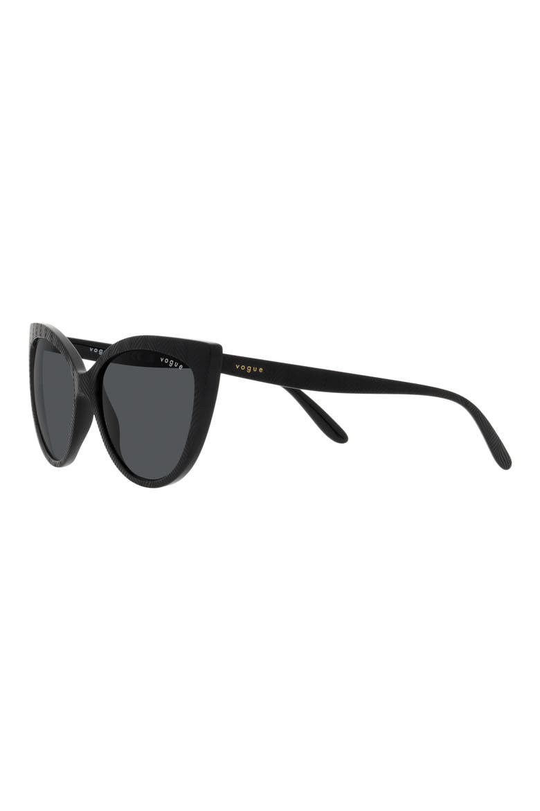 57mm Cat Eye Sunglasses, Alternate, color, BLACK