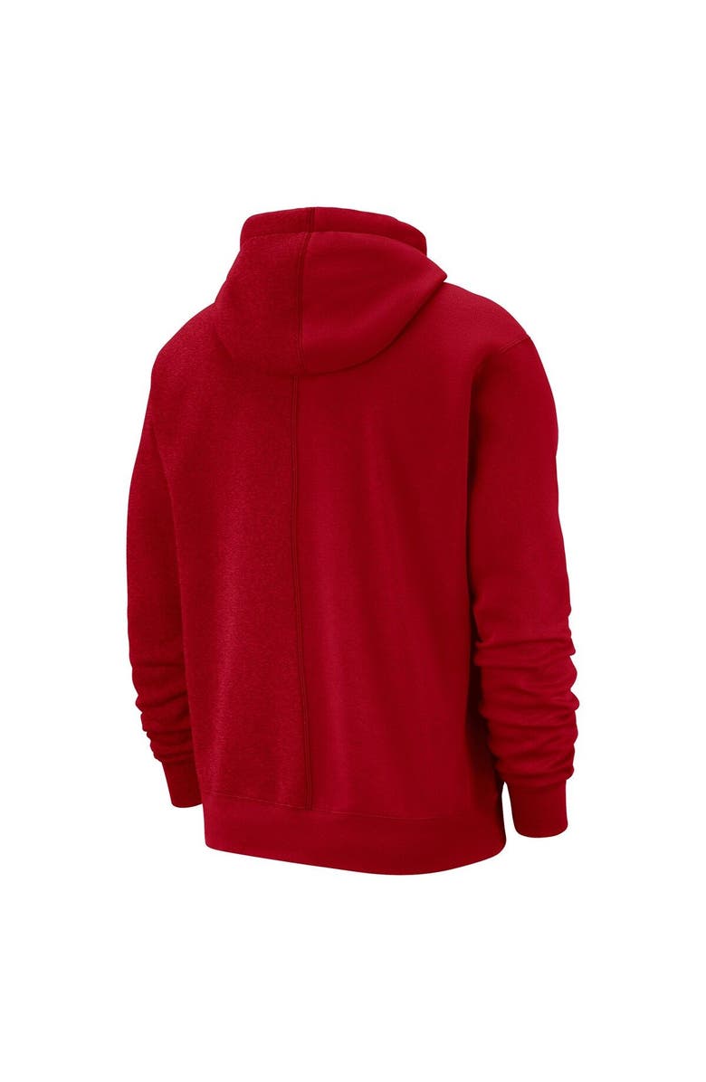 Nike Men's Nike Red Philadelphia 76ers Courtside Versus Stitch Split Pullover Hoodie, Alternate, color, Red