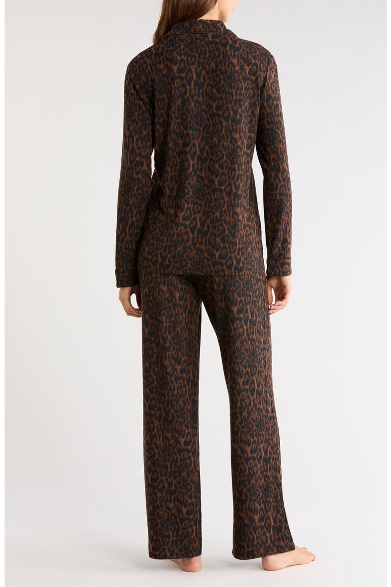 Moonlight Eco Knit Pajamas, Alternate, color, BROWN- BLACK ELEGANT LEOPARD