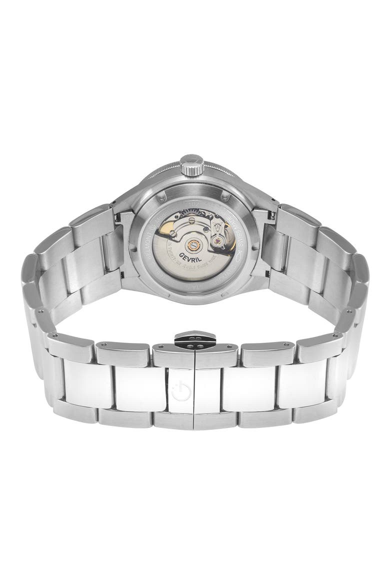 Belmont Bracelet Watch, 39.5mm, Alternate, color, SILVER/BLUE