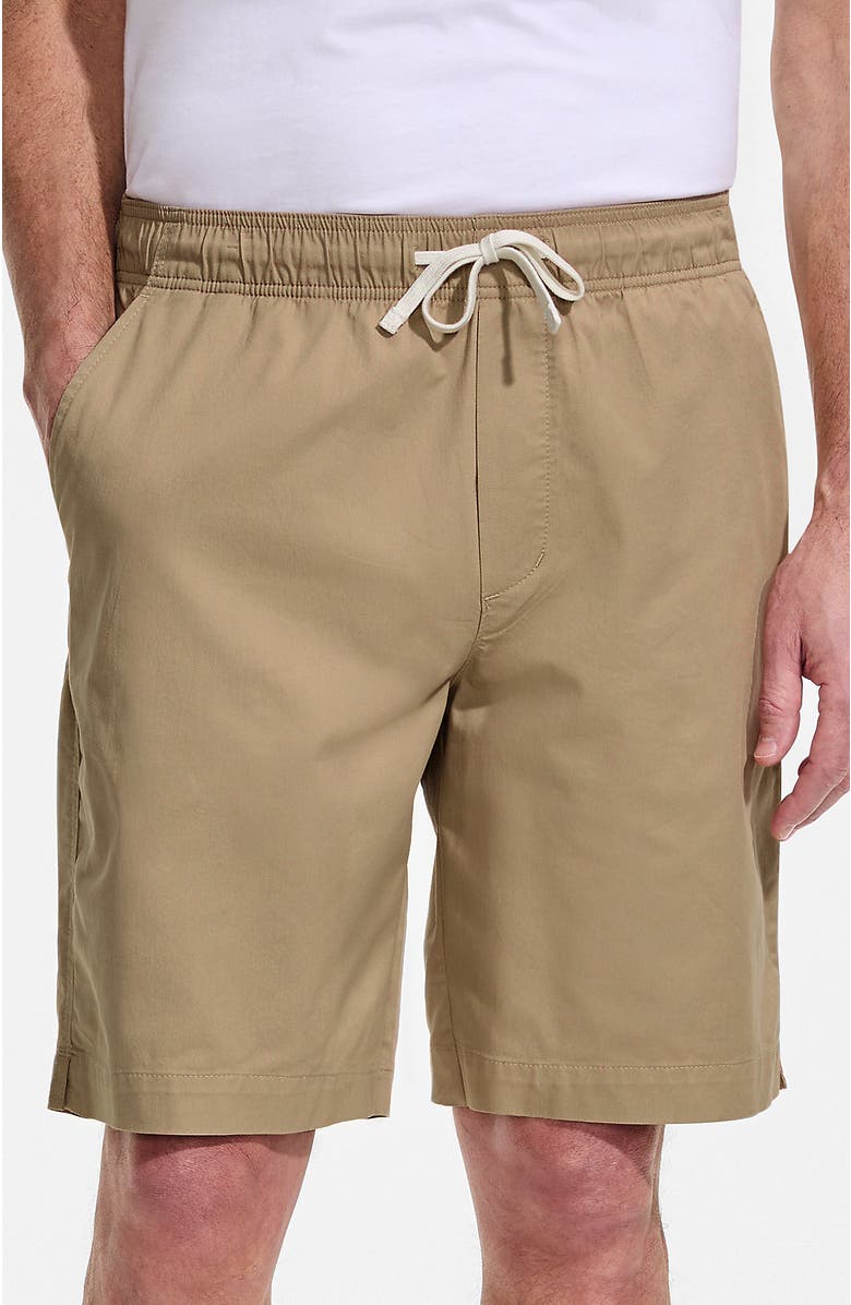 Lands' End 9" Pull On Deck Shorts, Main, color, Desert Tan