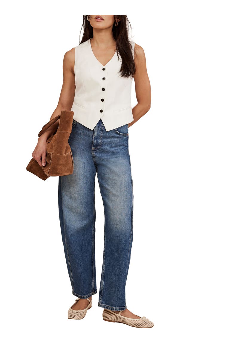 Barrel Leg Jeans, Main, color, Blue