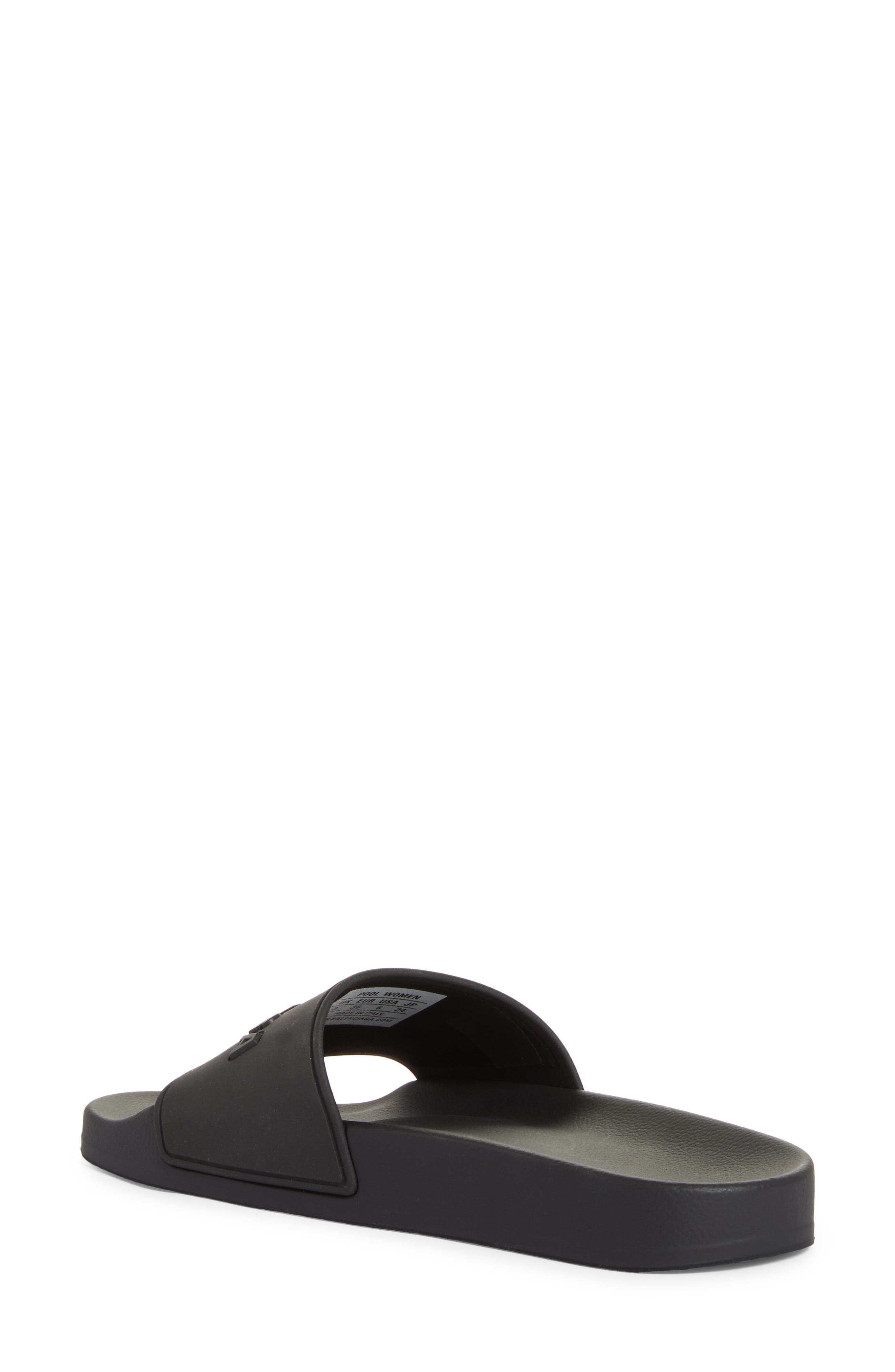 Balenciaga Logo Slide Sandal, Alternate, color, 