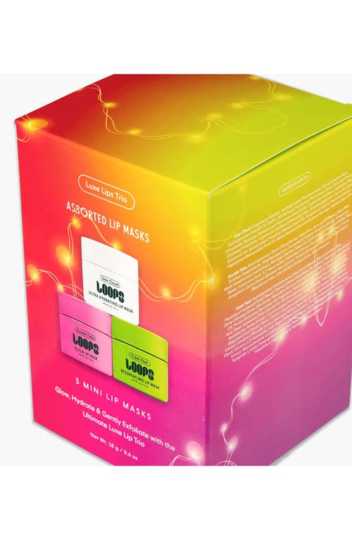 Loops Luxe Lips Trio Mini Lip Mask Set In Multi