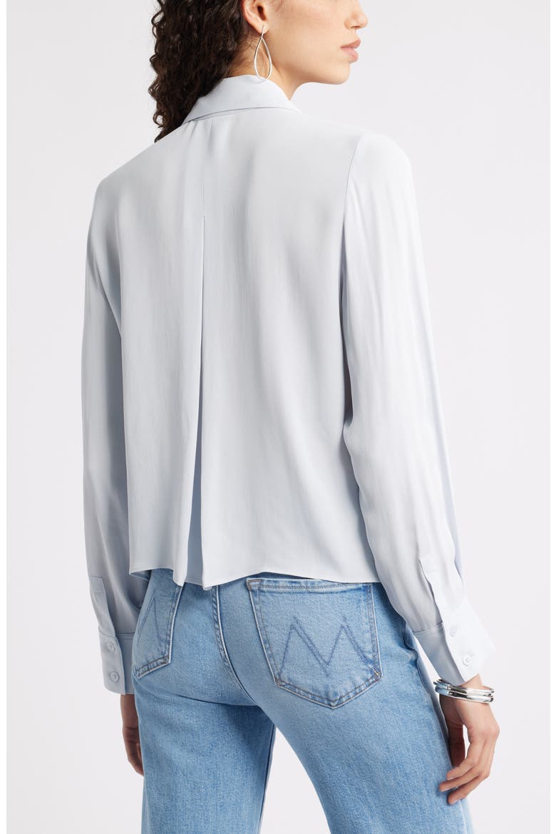 Tux Pleated Button-Up Shirt, Alternate, color, BLUE DAWN