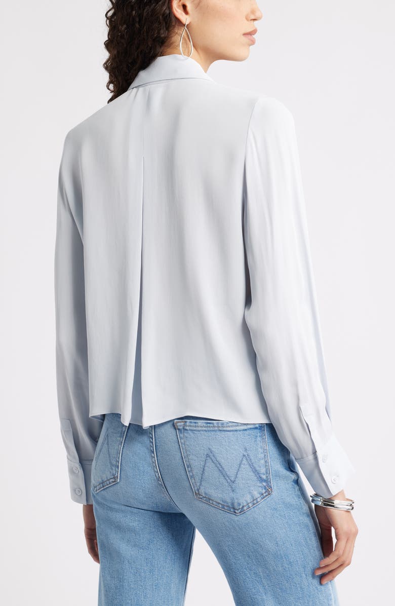Nordstrom Tux Pleated Button-Up Shirt, Alternate, color, Blue Dawn