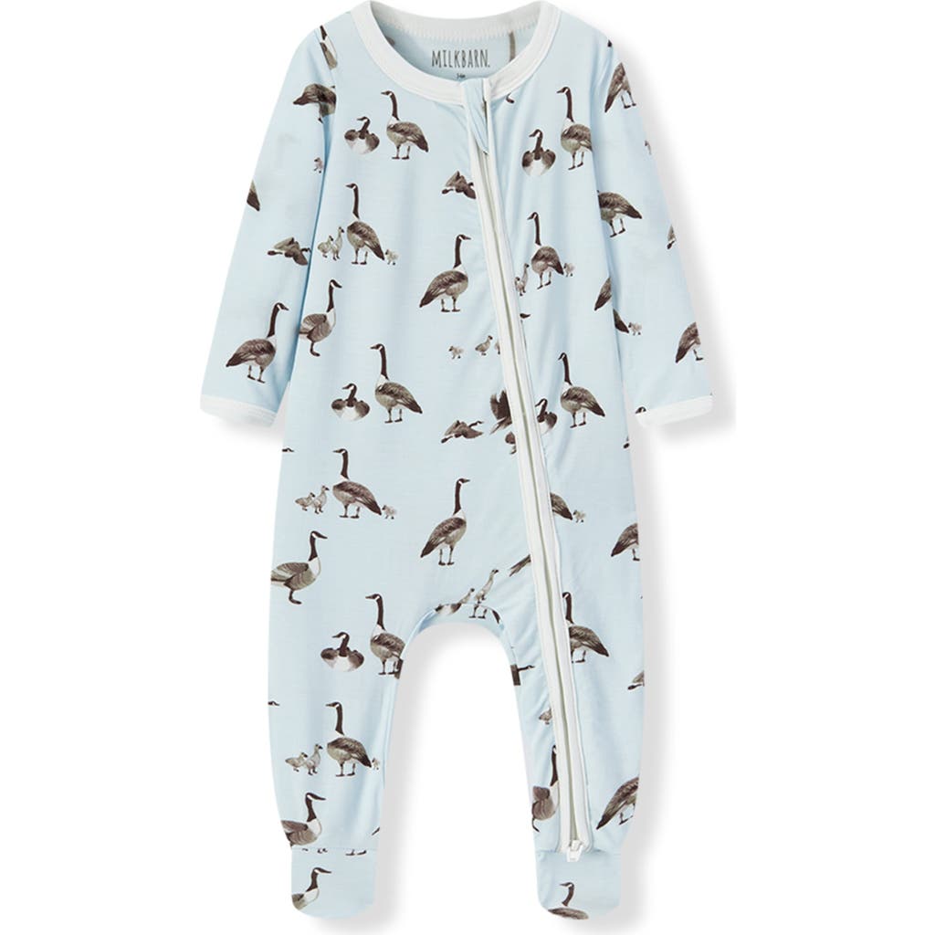 Milkbarn Luxe Stretch Zipper Footed Romper In Gray