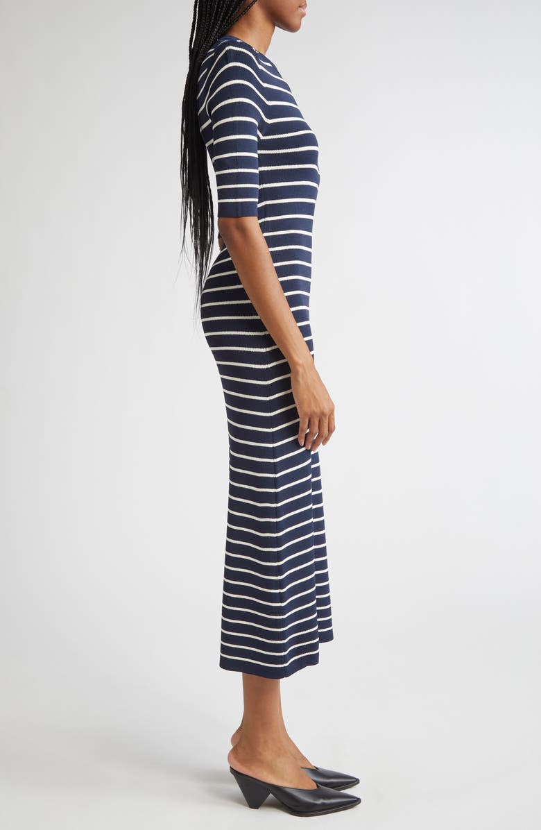 Altuzarra Kitty Stripe Sweater Dress, Alternate, color, Navy/ Ivory