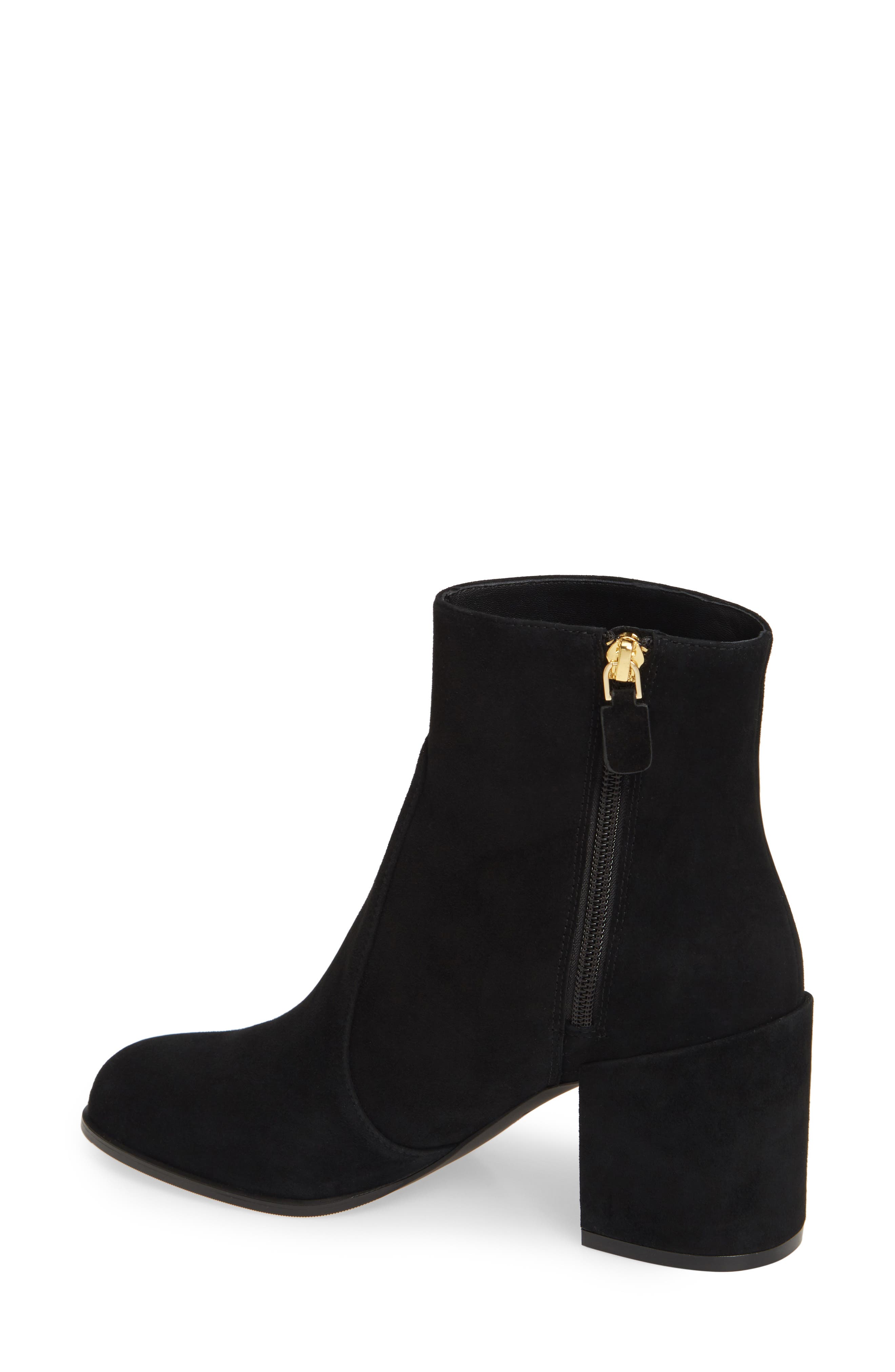 Quinn Block Heel Bootie, Alternate, color, BLACK SUEDE