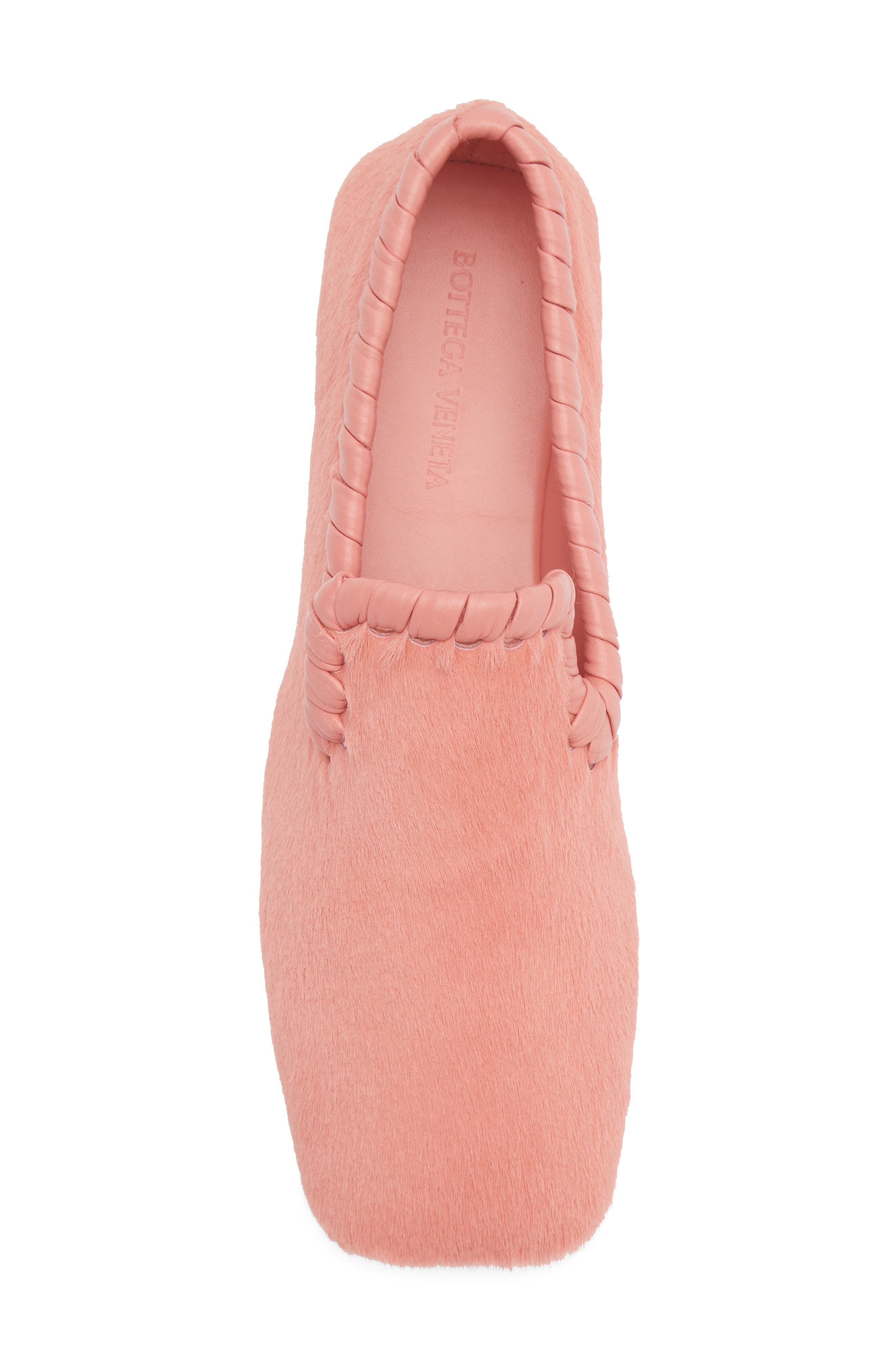 Bottega Veneta Lucy Genuine Calf Hair Loafer, Alternate, color, Blush Calf Hair