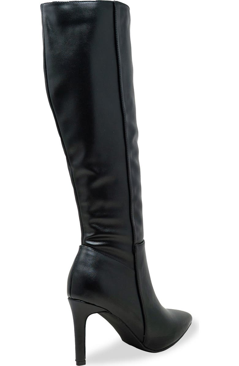 CHASE AND CHLOE Knee High Boot, Alternate, color, Black Pu