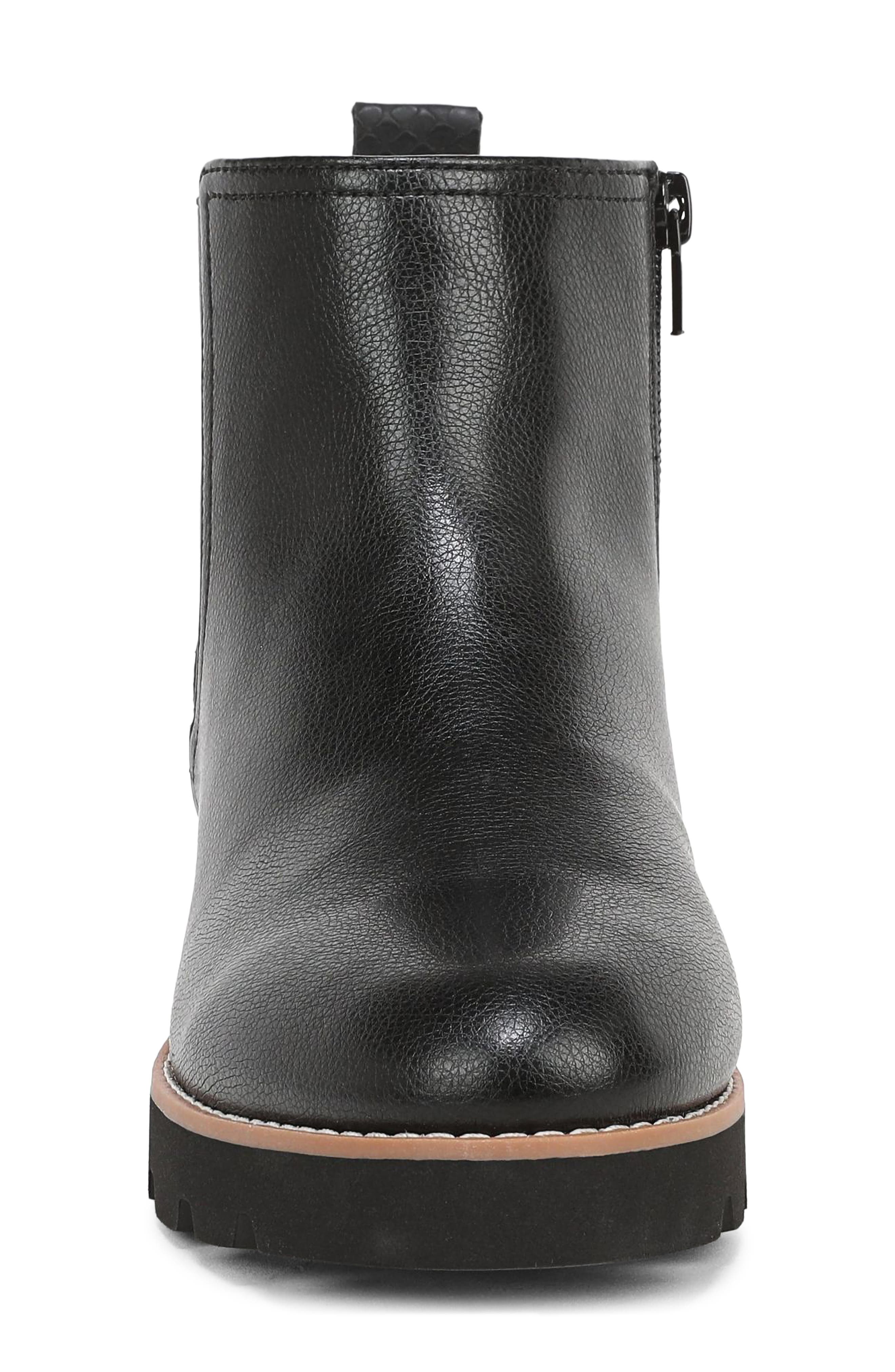 Cami Faux Leather Chelsea Bootie, Alternate, color, BLACK