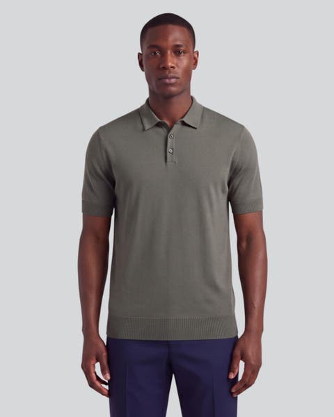Merino Silk Cashmere Polo Sweater