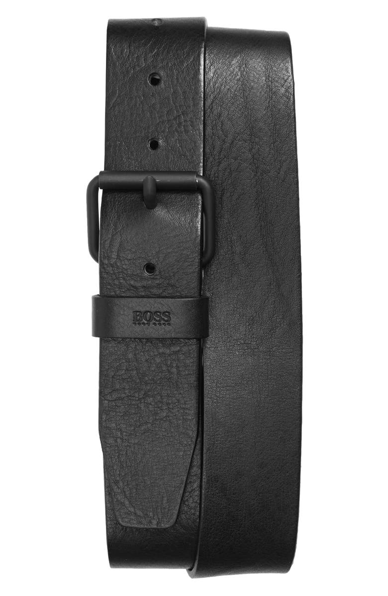 BOSS Serge Leather Belt, Main, color,