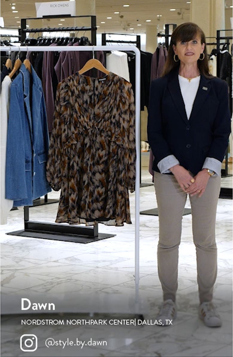 Rami Long Sleeve Chiffon Minidress, sales video thumbnail