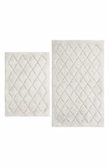 Vera Wang Set of 2 Marquise Diamond Bath Rugs
