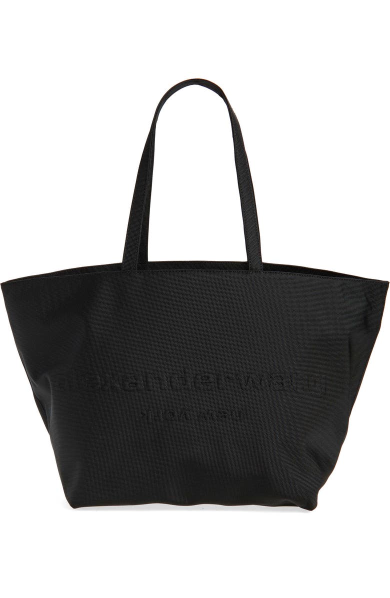 Alexander Wang Punch Nylon Canvas Tote, Main, color, Black
