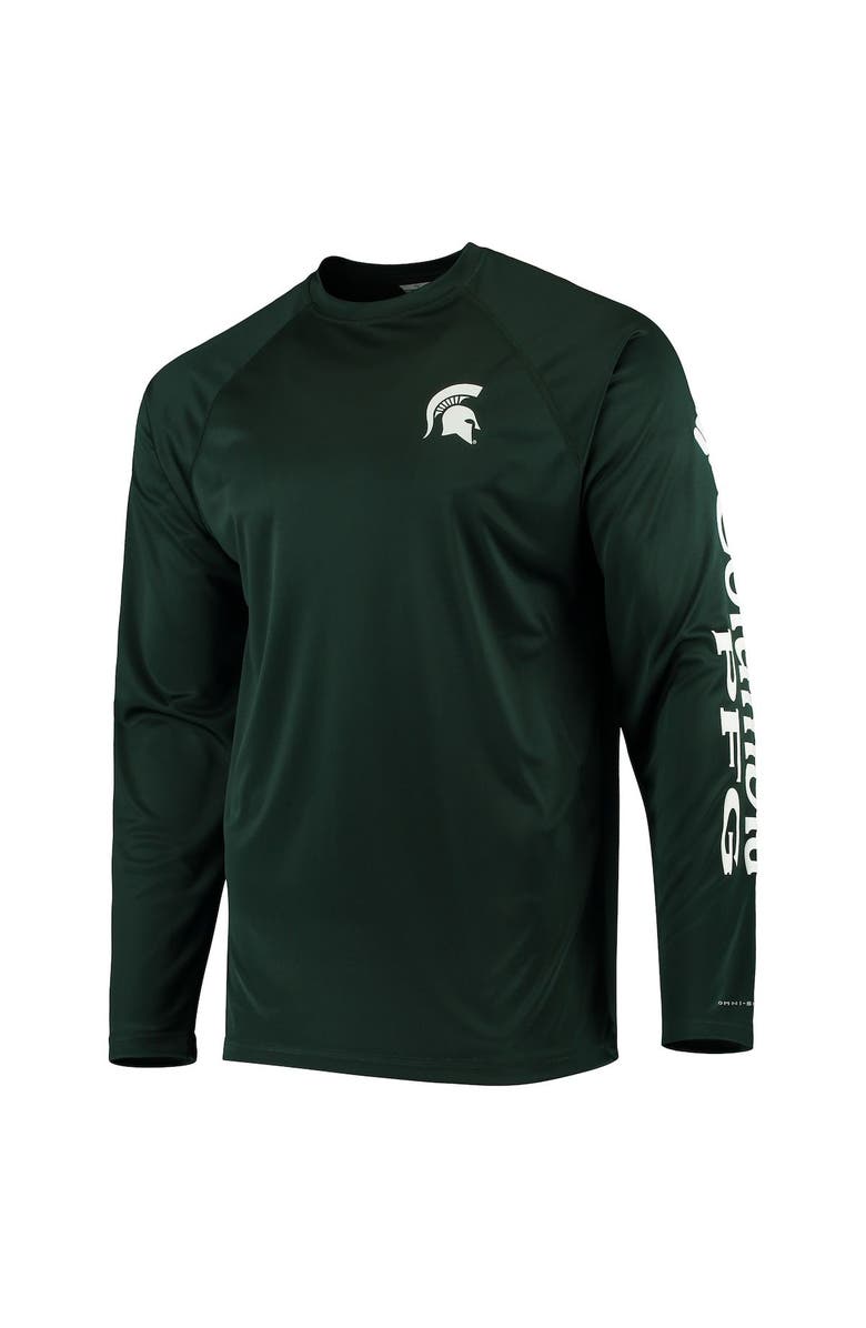 Columbia Men's Columbia Green Michigan State Spartans Terminal Tackle Omni-Shade Raglan Long Sleeve T-Shirt, Alternate, color, Green