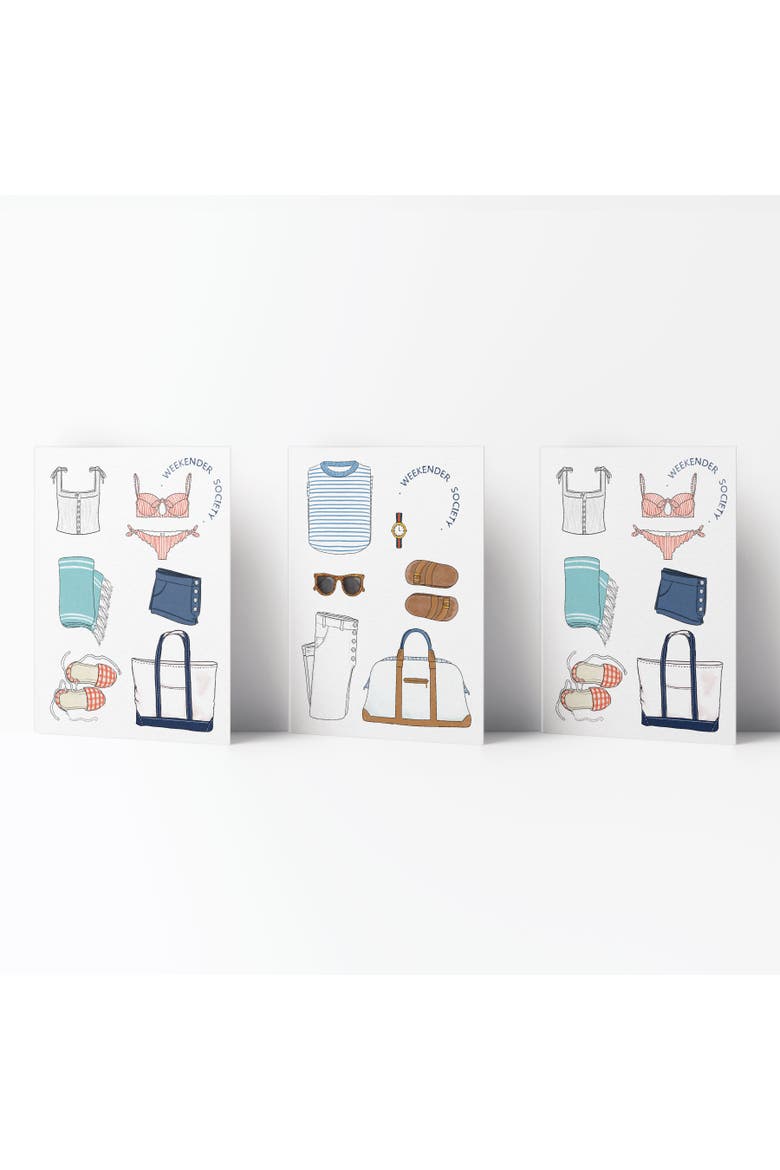Everyday Greeting Card Pack (3ct) "Gingham Weekender Society", Main, color, Multi-Pack