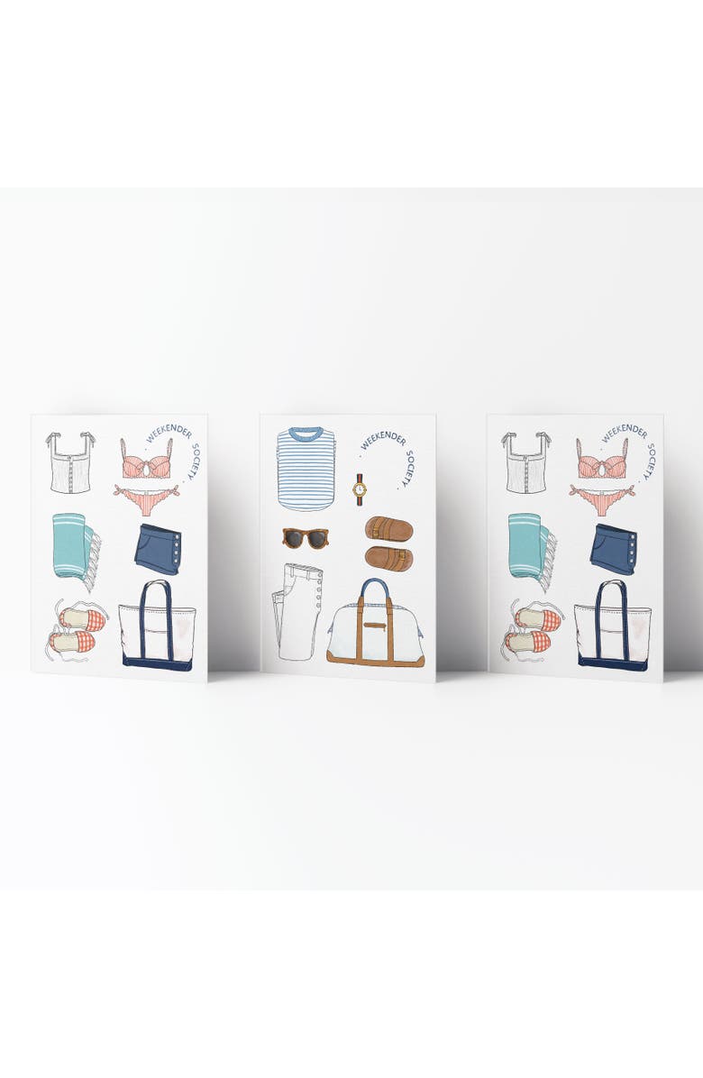 Ramus & Co Everyday Greeting Card Pack (3ct) "Gingham Weekender Society", Main, color, Multi-Pack