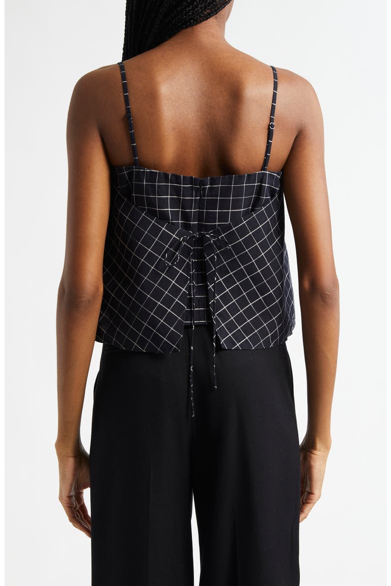 Windowpane Camisole, Alternate, color, BLACK/ CREAM