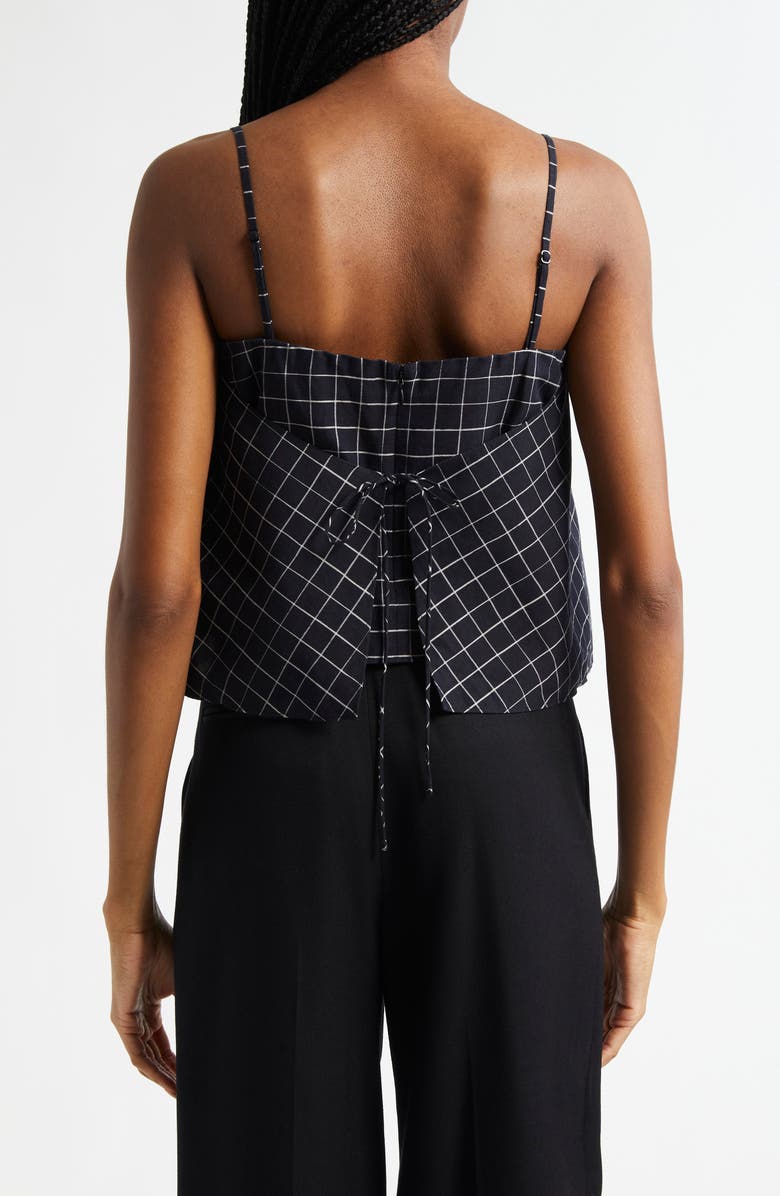 Vince Windowpane Camisole, Alternate, color, Black/ Cream