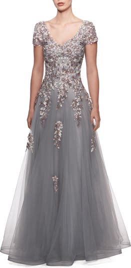 La Femme Embroidered Beaded Ballgown Nordstromrack