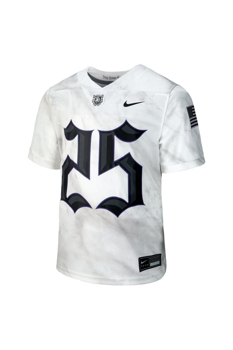 Youth Nike #25 White Army Black Knights Army 250 Collection Replica Game Jersey, Alternate, color, White