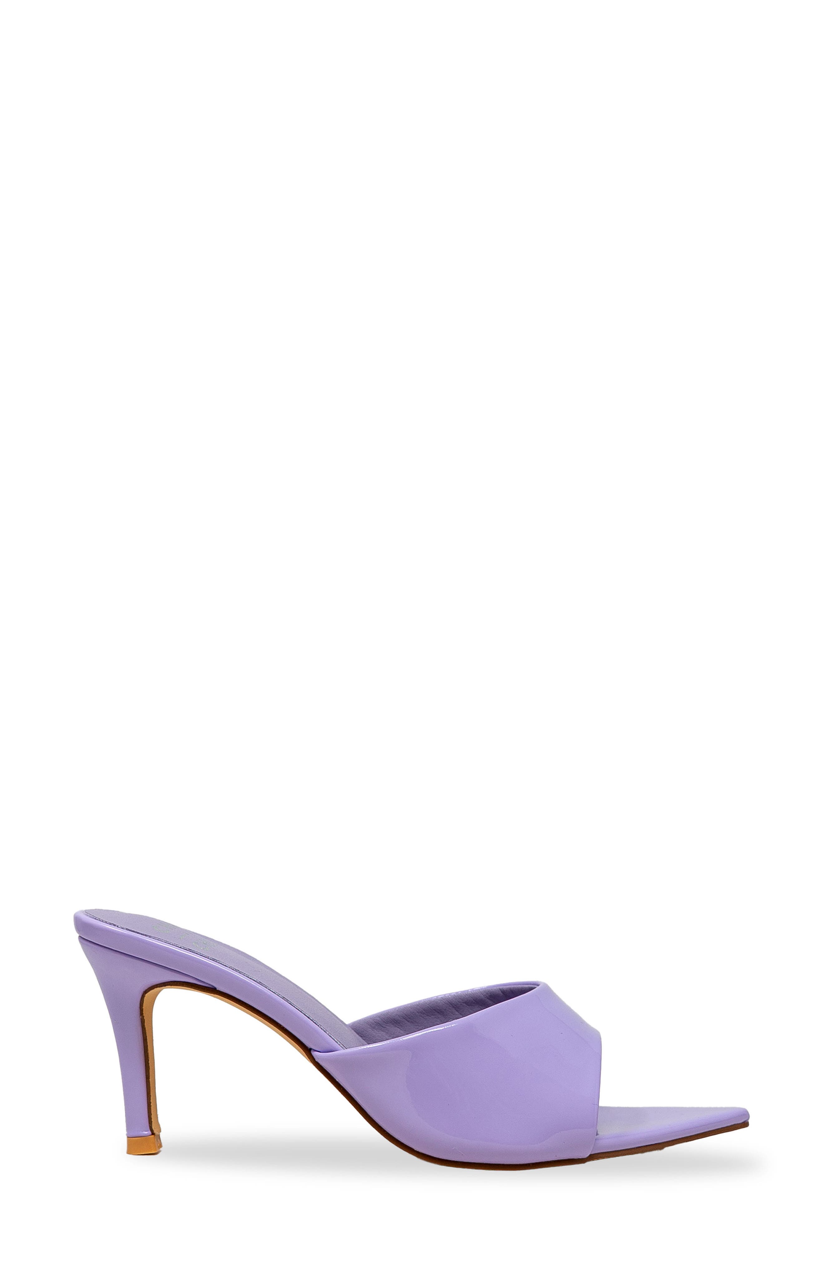 Glossy Finish Stiletto Sandal, Alternate, color, LILAC PATENT