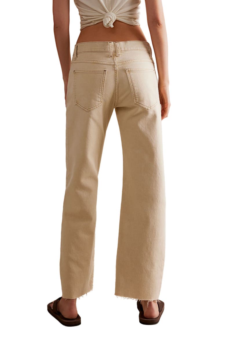 Risk Taker Raw Hem Straight Leg Jeans, Alternate, color, ECRU