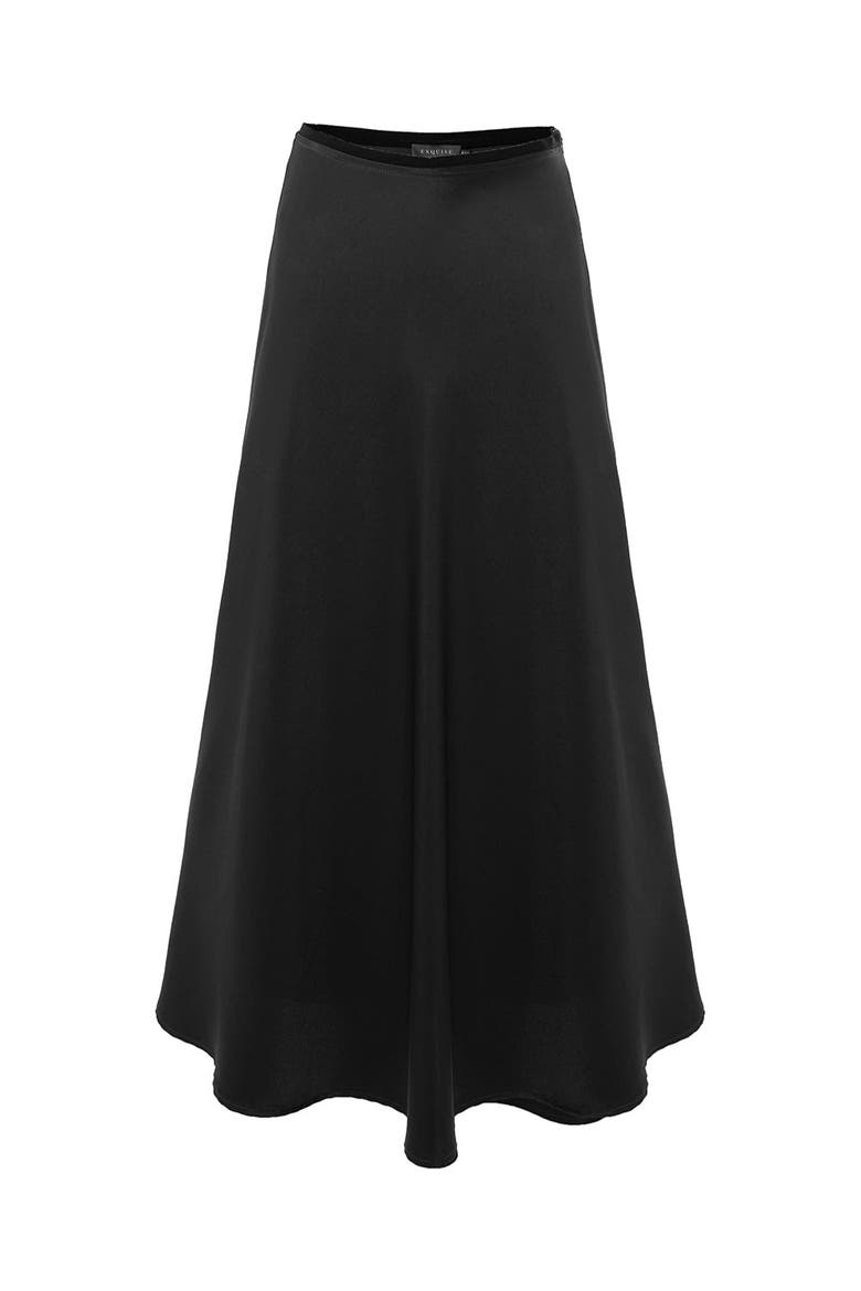 Justice A Line Midi Skirt, Alternate, color, BLACK