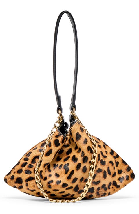 Jagger Animal Print Genuine Calf Hair Shoulder Bag