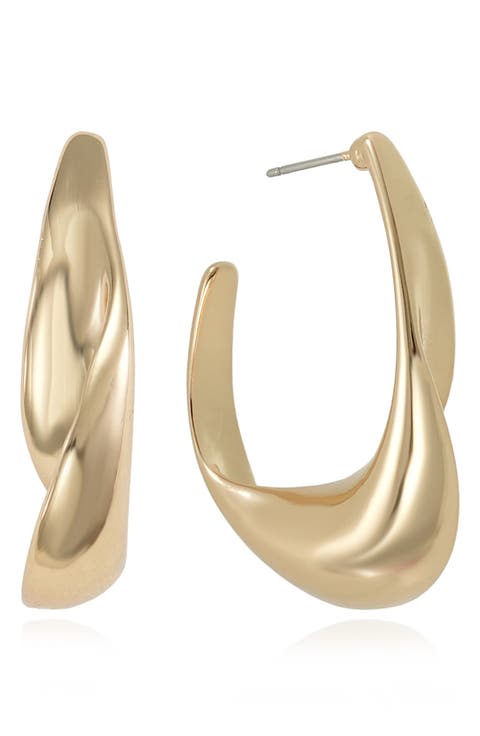 Twisted Chunky Hoop Earrings