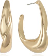Ettika Twisted Chunky Hoop Earrings