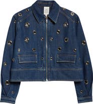 Cinq à Sept Harriet Denim Grommet Jacket