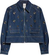 Cinq à Sept Harriet Denim Grommet Jacket