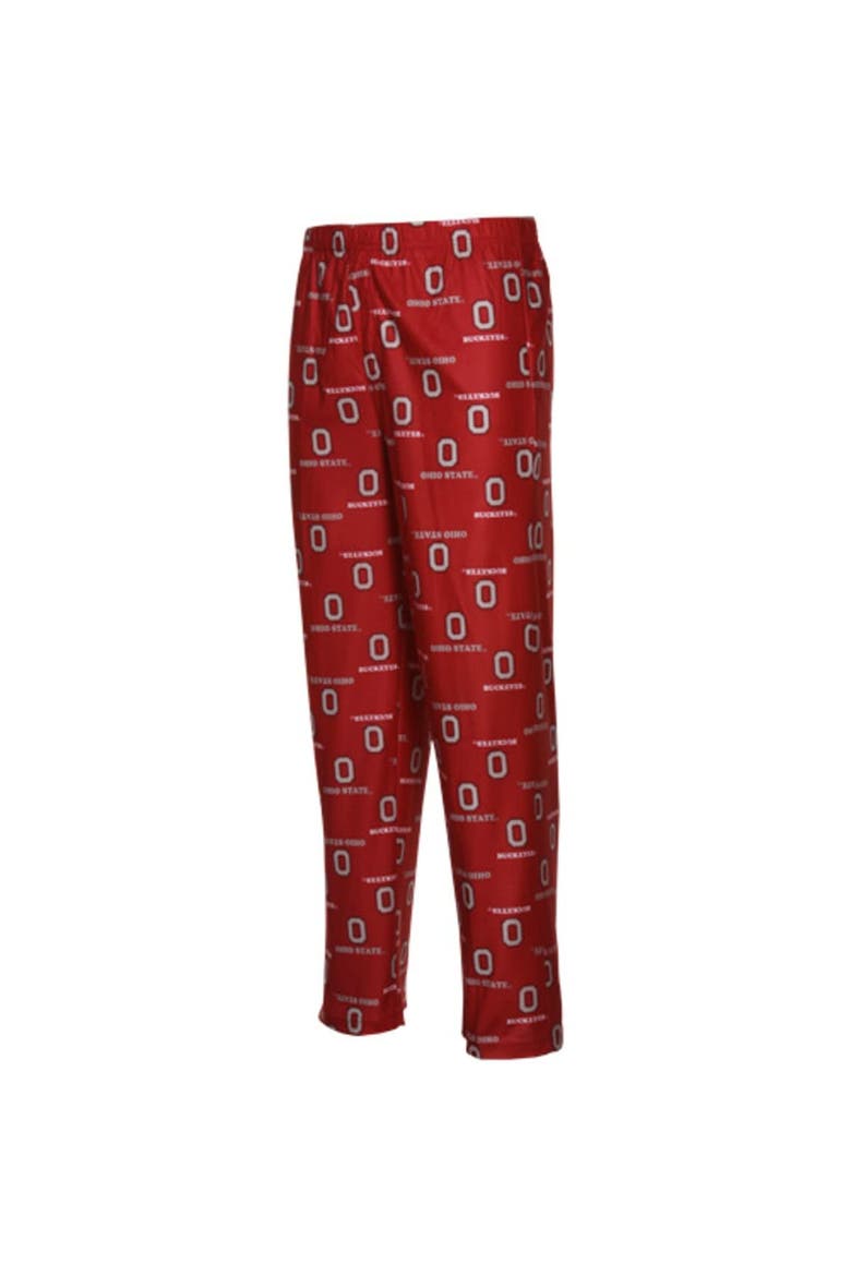 Ohio State Buckeyes Youth Scarlet Team Logo Flannel Pajama Pants, Main, color, Scarlet