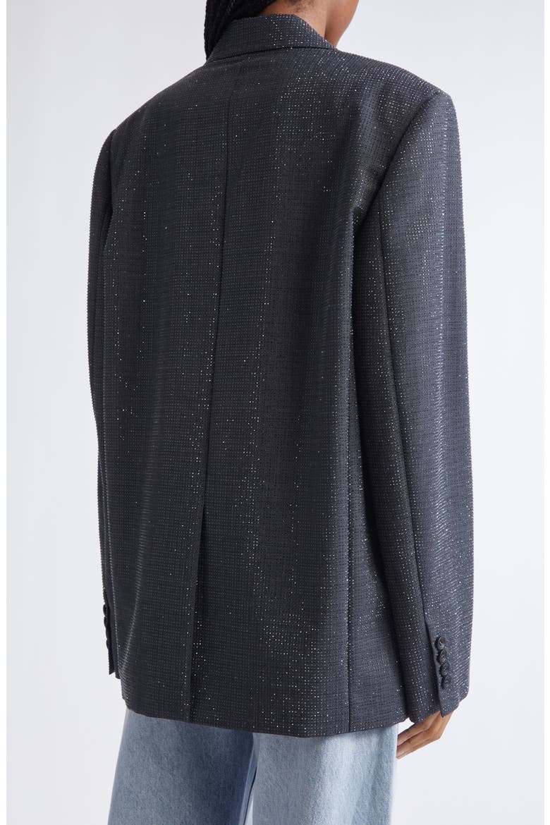 Hotfix Crystal Oversize Blazer, Alternate, color, GREY