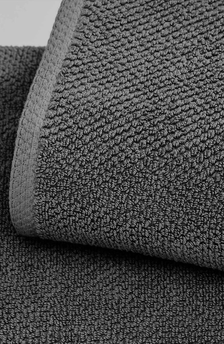 Woven & Weft Loop Textured 2-Pack Bath Towels, Alternate, color, Dark Grey