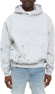 PURPLE BRAND Heavyweight Fleece Cotton Graphic Hoodie