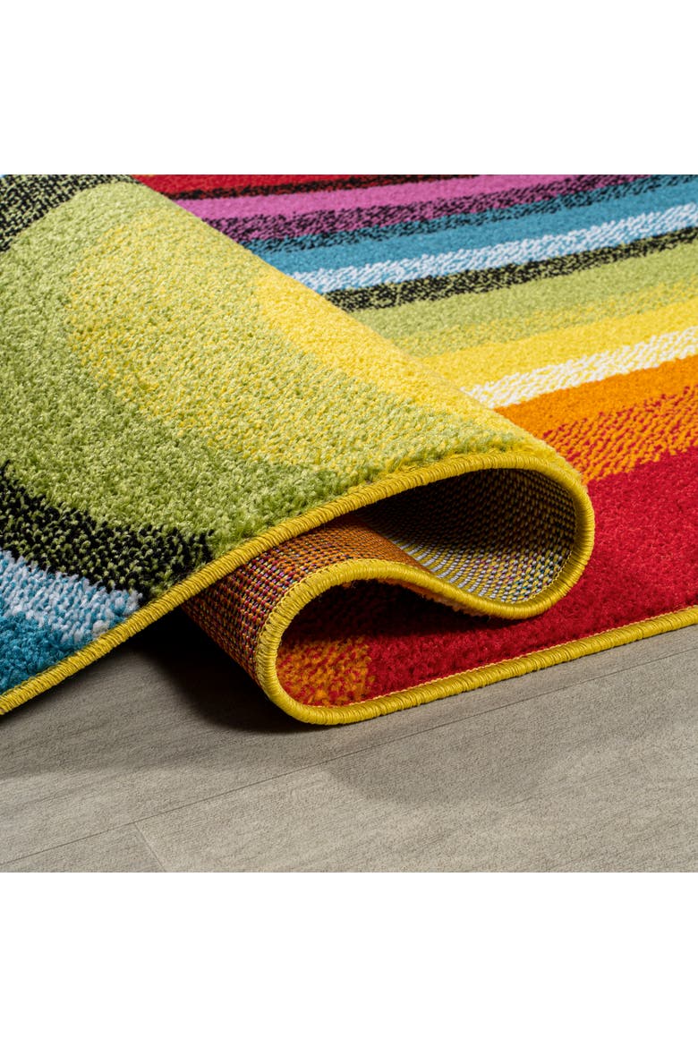 Flow Abstract Swirl Area Rug, Alternate, color, Red/Yellow/Blue