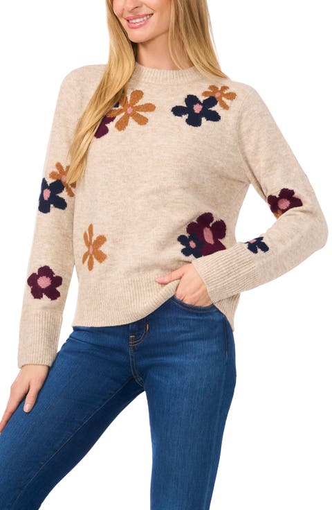 Floral Crewneck Sweater