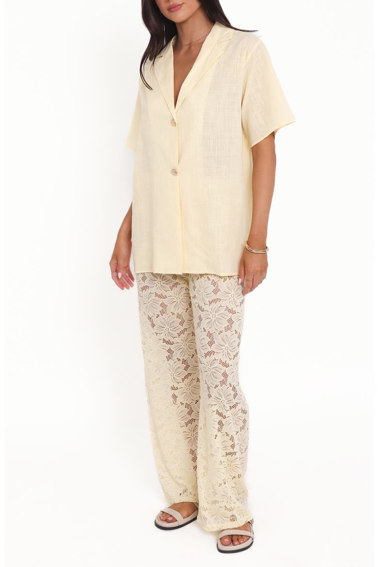 Mindy Woven Shirt & Lace Pants, Alternate, color, YELLOW