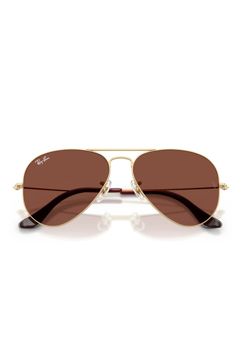 58mm Aviator Sunglasses, Alternate, color, ARISTA / RED