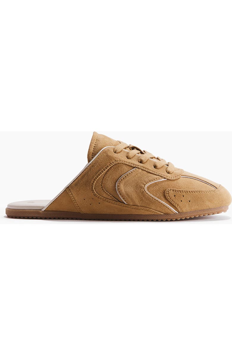 H&M Trainer-style Leather Mules, Alternate, color, Dark Beige