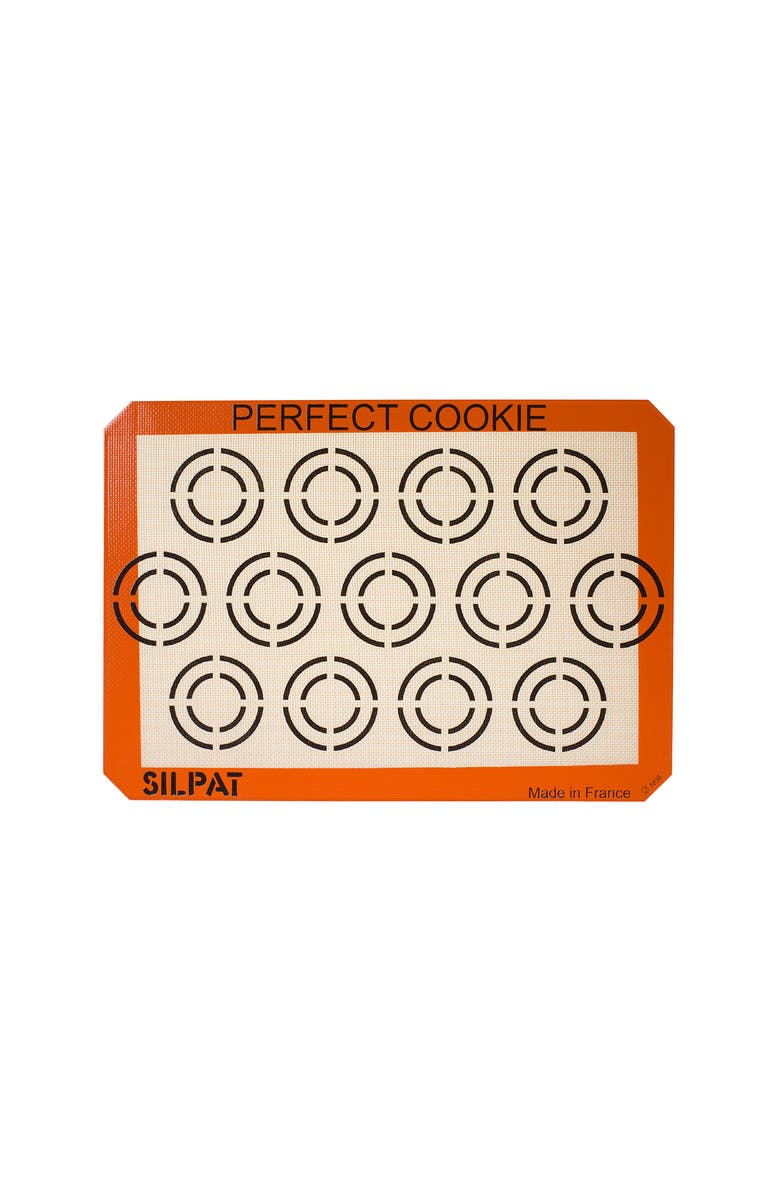 Silpat Perfect Cookie Non-Stick Silicone Baking Mat, 11-5/8" x 16-1/2", Main, color, Orange