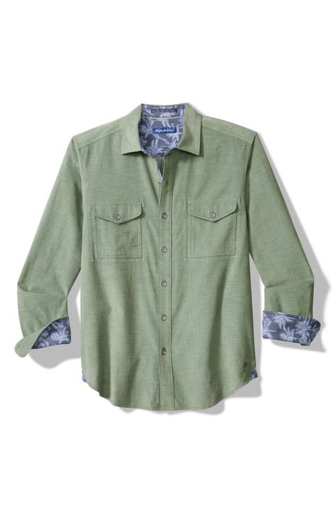 Coastline Cord Heather Bay Cotton Corduroy Button-Up Shirt