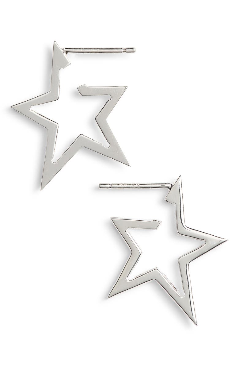 Jennifer Zeuner Sade Star Small Hoops, Main, color, 