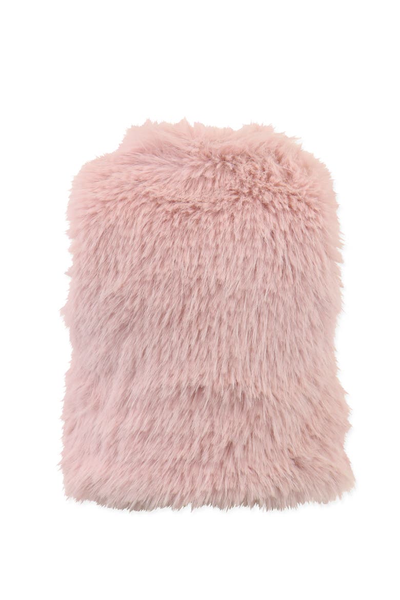 Faux Fur Zip Front Vest, Alternate, color, Berry Rain Shag